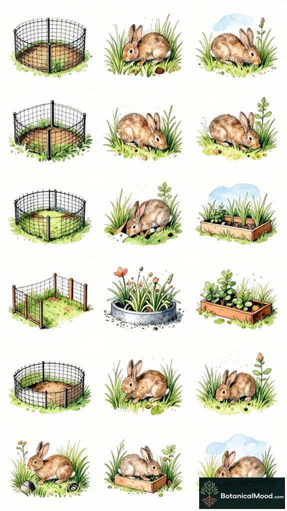 productive rabbit grazing garden