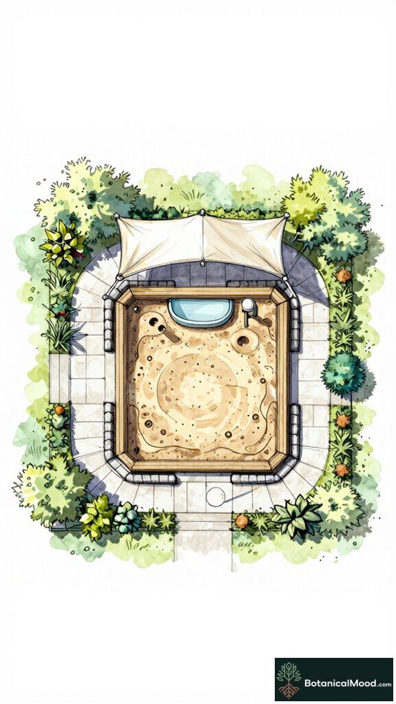 safe enriching dog sandpit