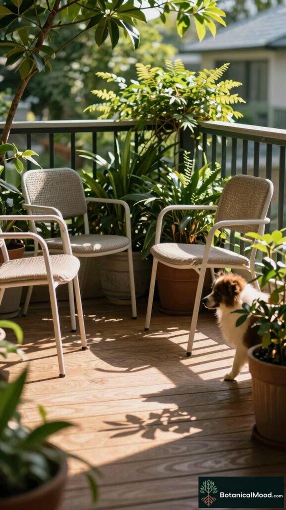 secure balcony chair installation