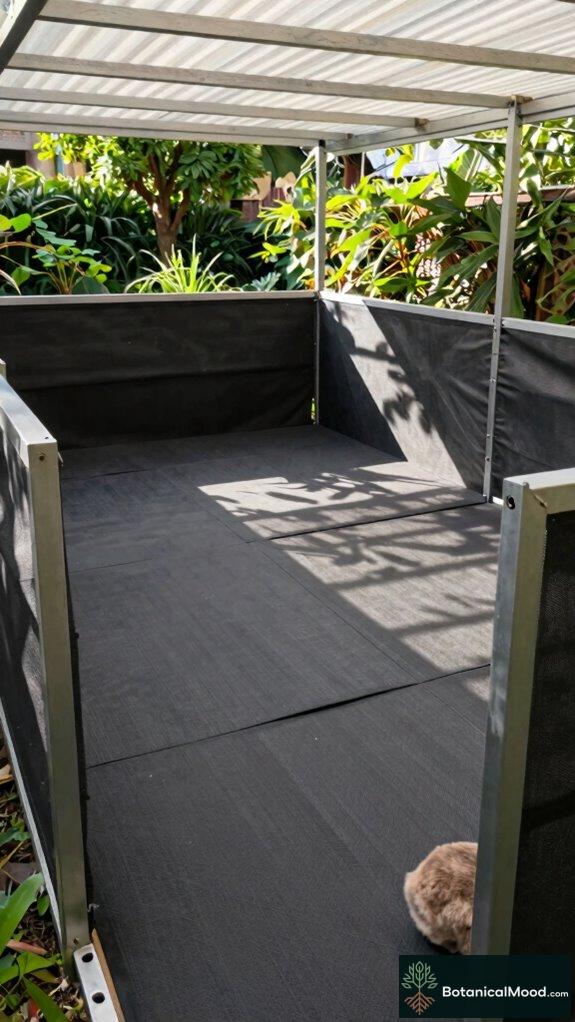 secure rabbit habitat construction