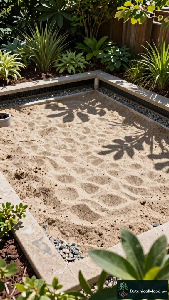 stable sand and soil