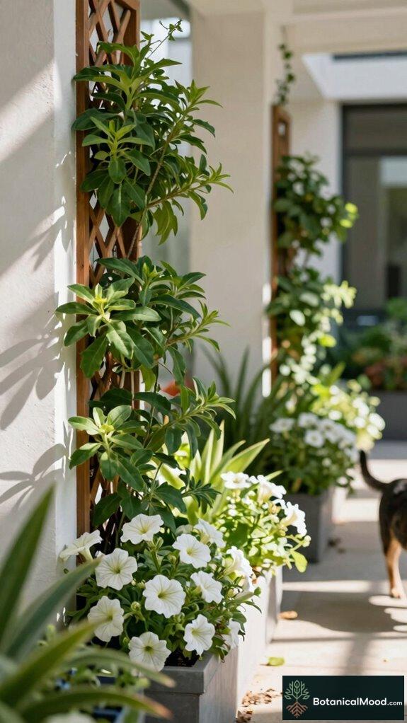 trellis planters for gardens