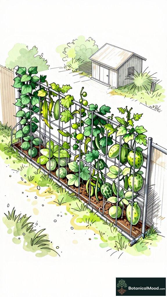 vertical trellis garden design