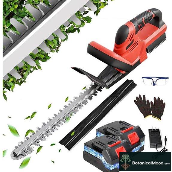 Cordless Hedge Trimmer 24V with 2 Batteries