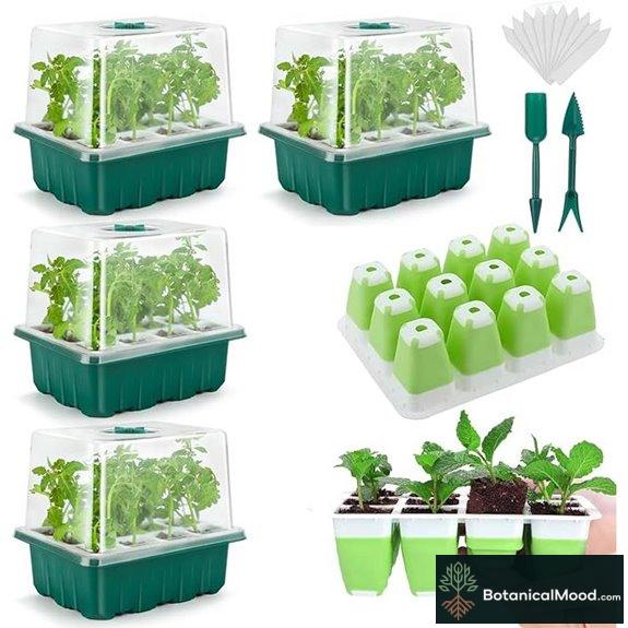 Seed Starter Tray with Humidity Dome (48 Cells)