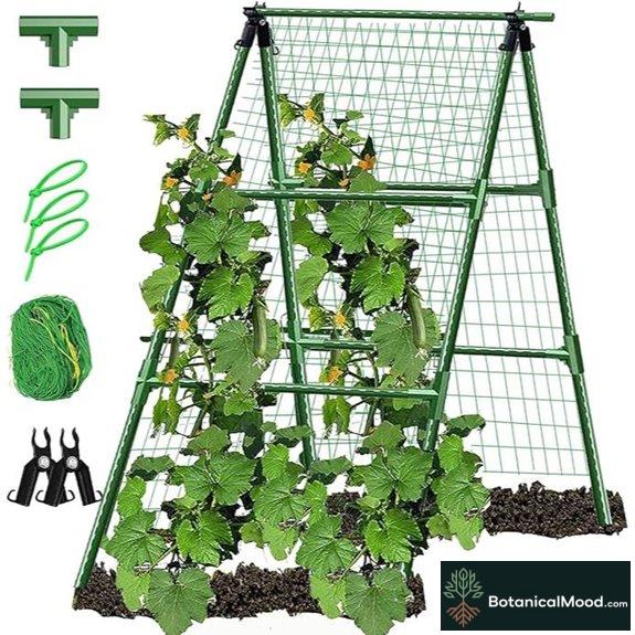 A-Frame Metal Garden Trellis for Climbing Plants