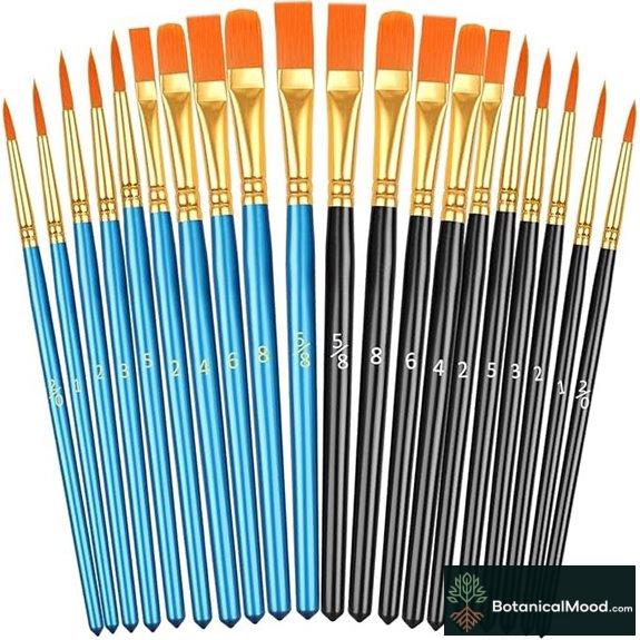 20 Pcs Painting Brushes Set for Acrylic Watercolor Oil