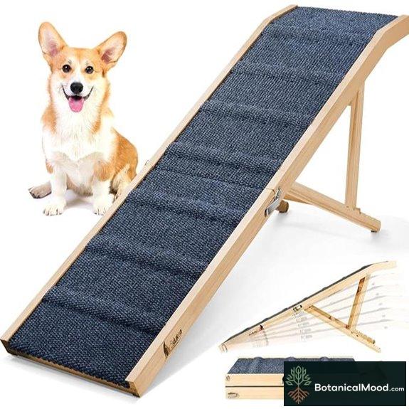 Dog Bed Ramp (64) Adjustable & Non-Slip Fits Up to 220LBS