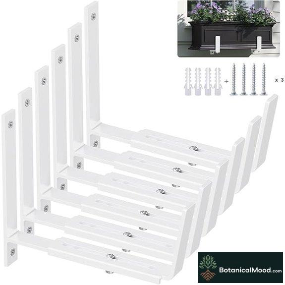 Y&M 6 Pack Adjustable Planter Brackets (White)