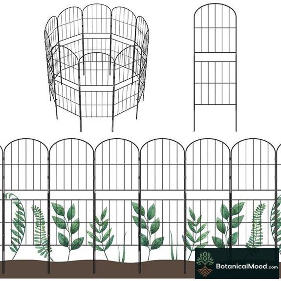 OUSHENG Decorative Garden Fence Panels 10 Pack Arched