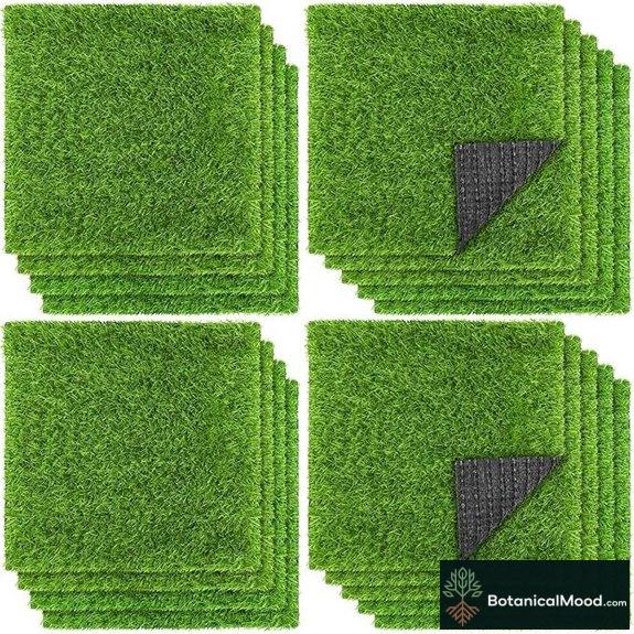 TURSTIN Artificial Grass Mat 12x12 Pack of 18