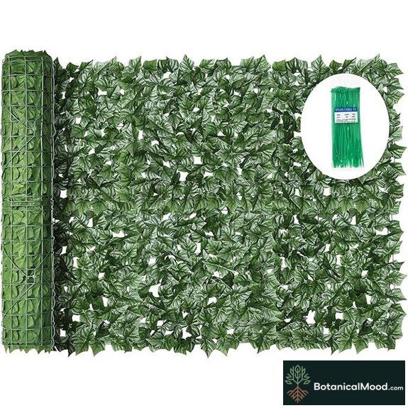 KASZOO Artificial Ivy Privacy Fence Screen 120x40in