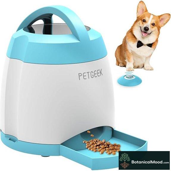PETGEEK Automatic Dog Treat Dispenser (Blue)