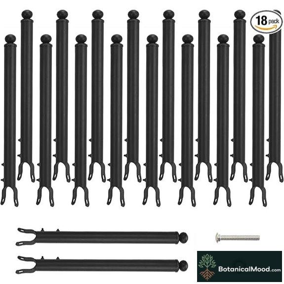 18 Pack 1-3/8 Chain Link Fence Extension (Black)
