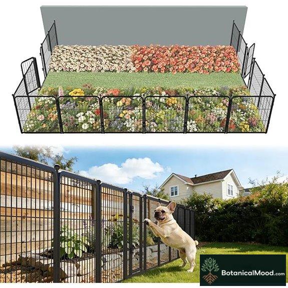 FXW Garden Fence: 24in H x 30.4ft L Black