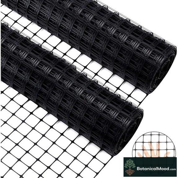 Windyun Plastic Mesh Fence Roll 200 ft Total Black