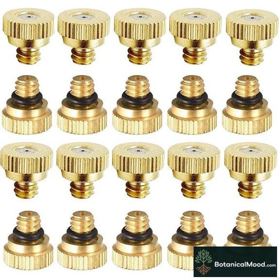 Brass Misting Nozzles Tees for Outdoor Cooling (0.012)