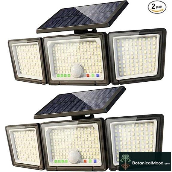 Solar Motion Flood Lights 3500LM 3-Mode IP65 (2 Pack)