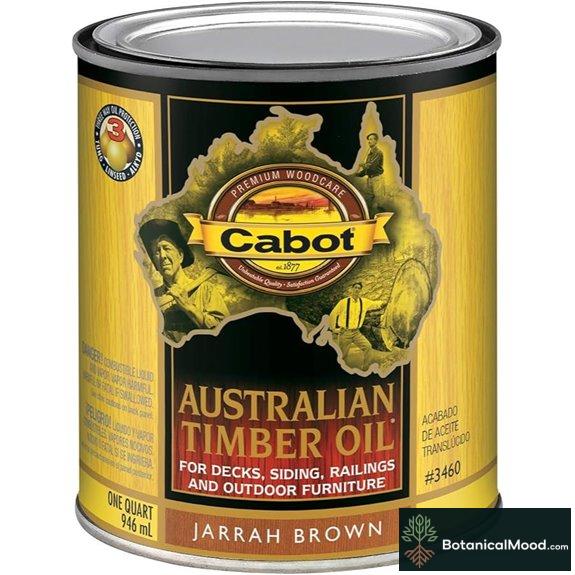 Cabot Australian Timber Oil Wood Stain and Protector Jarrah Brown 1 Quart