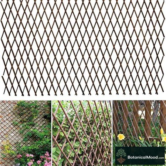 Willow Lattice Fence Panel for Climbing Plants