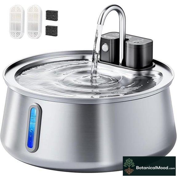 CEESC Cordless Cat Water Fountain with Filtration and Battery