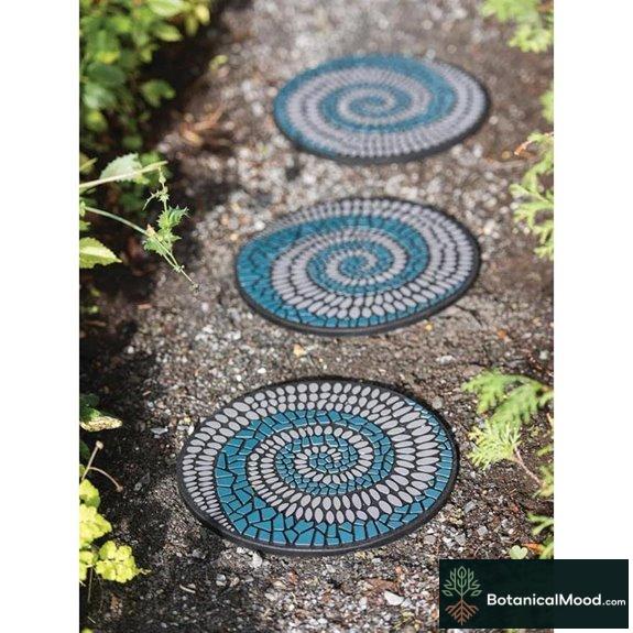 Swirl Rubber Stepping Stone for Garden Pathways