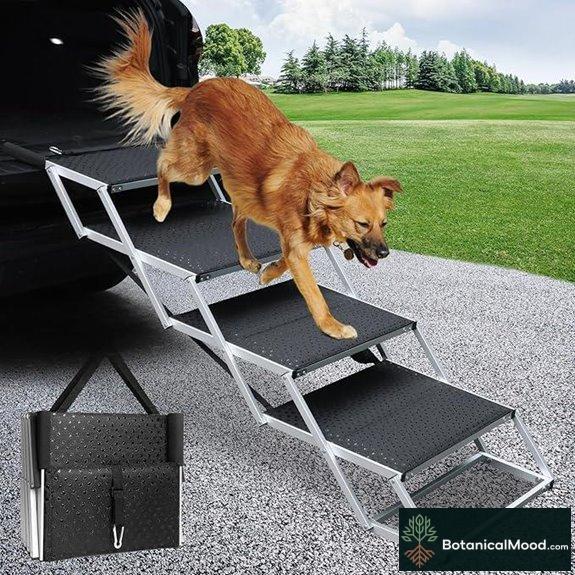 DGSL Folding Aluminum Dog Car Ramp Supports 250 Lbs
