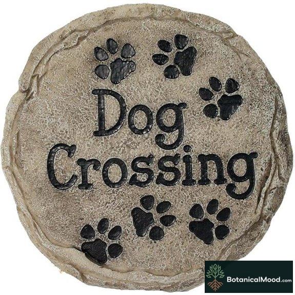 Spoontiques Dog Crossing Garden Stepping Stone Decor