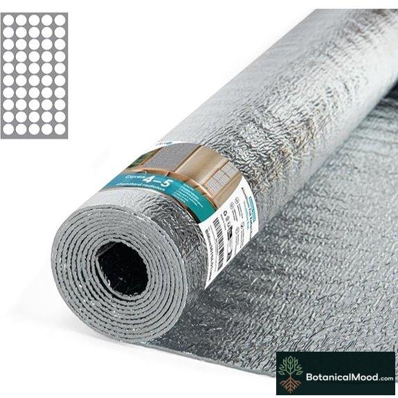 Art3d Reflective Insulation Roll 48in x 10ft Double-Sided Aluminum
