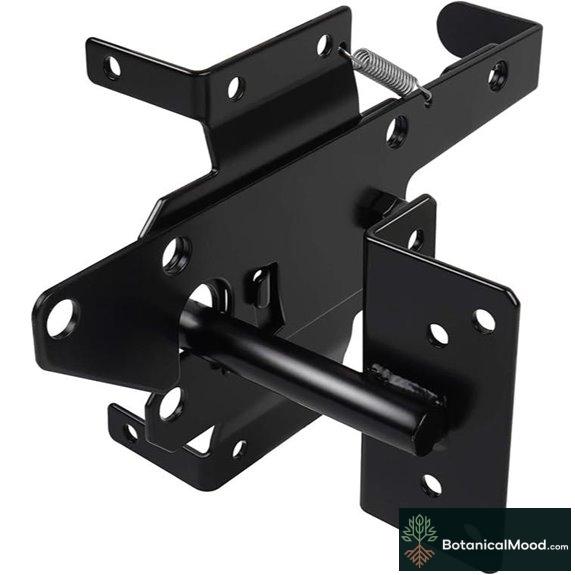 Heavy Duty Gate Latches for Wood/Vinyl Fence (Black)