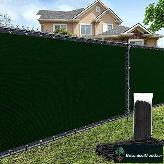 Heavy-Duty Privacy Fence Screen 6ft x 50ft Green