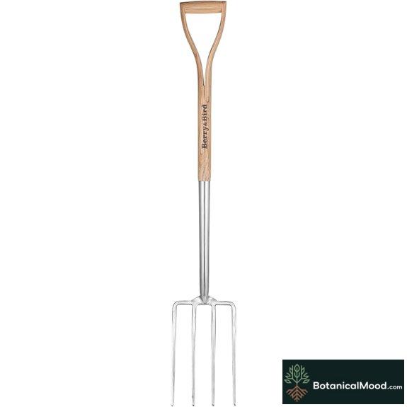 Berry&Bird Garden Digging Fork with D-Grip Handle