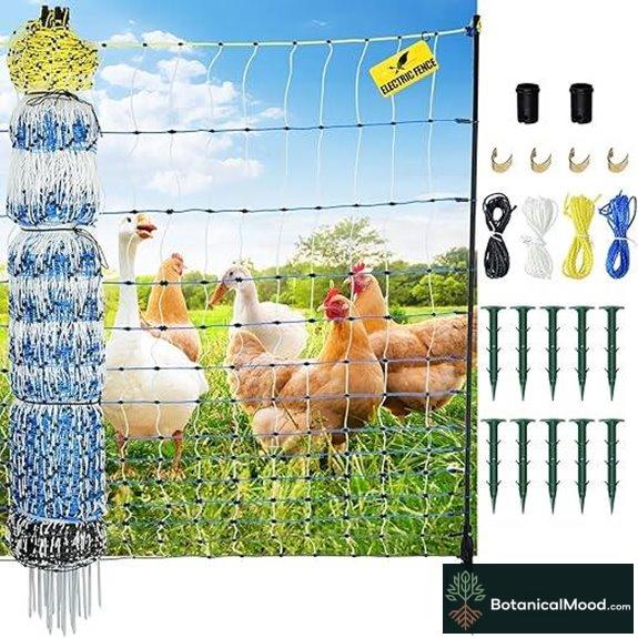 Electric Poultry Netting with Fiberglass Posts (164 ft)