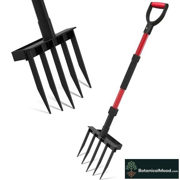 Pitch Fork for Garden with Fiberglass Handle