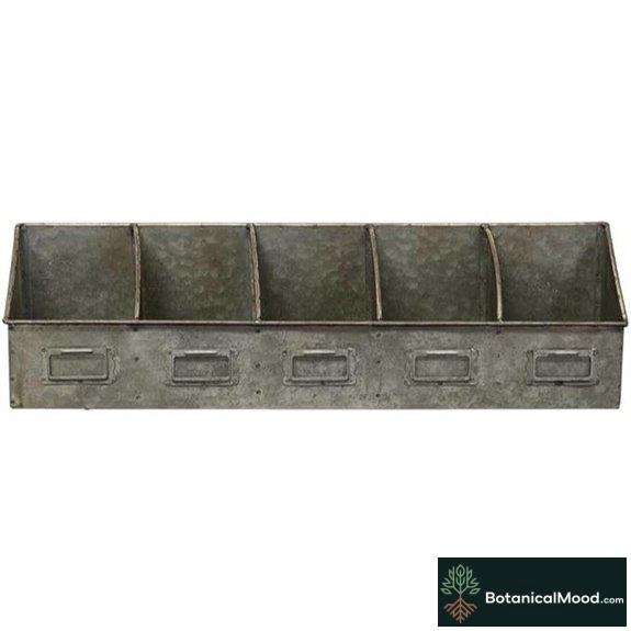CWI Gifts Galvanized Divided Organizer