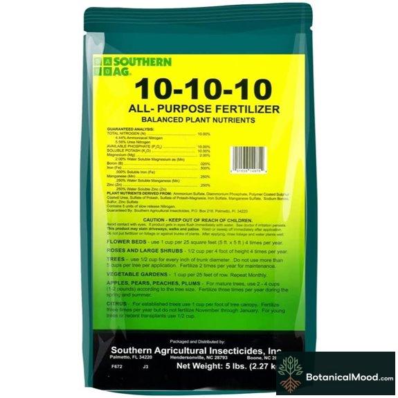 Southern Ag All Purpose Granular Fertilizer 10-10-10 5 LB Size: 5 LB