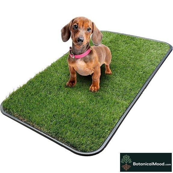 Ottomanson Artificial Grass Puppy Potty Pad with Tray