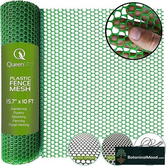 QueenBird Green Plastic Wire Mesh Fence (15.7in x 10ft)