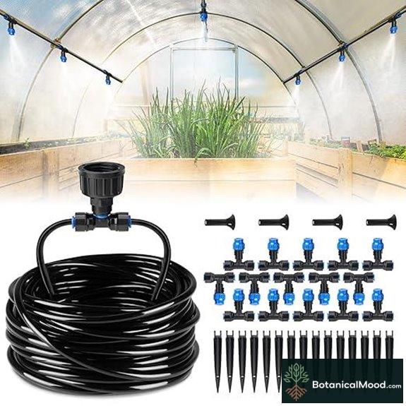 HIRALIY Greenhouse Misting Irrigation Kit with Nozzles
