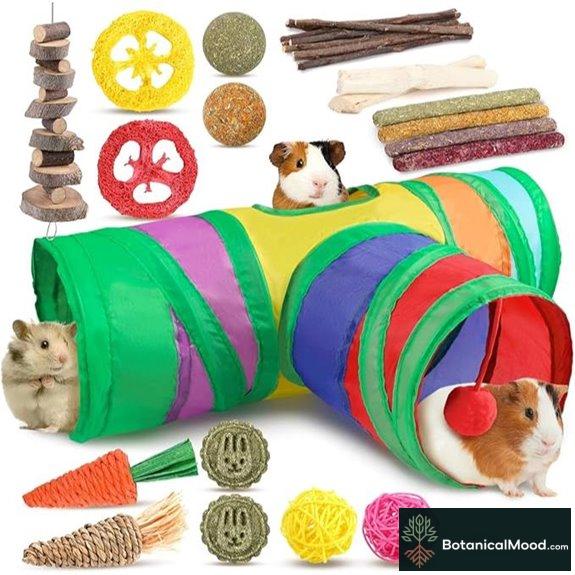 Sofier Guinea Pig Tunnel & Chew Toys for Small Pets