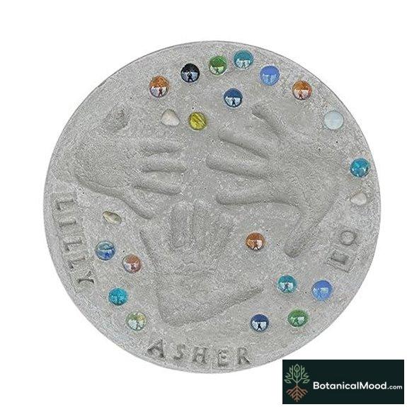 DIY Stepping Stone Kit with Handprint Stamp Set