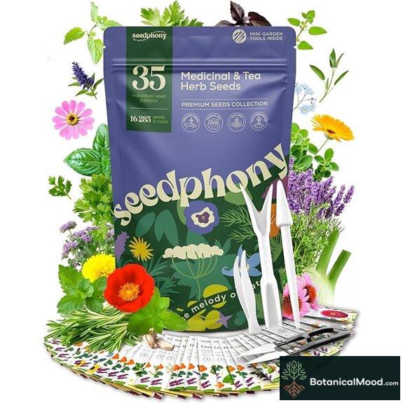 Seedphony 35 Herb & Tea Seeds Pack