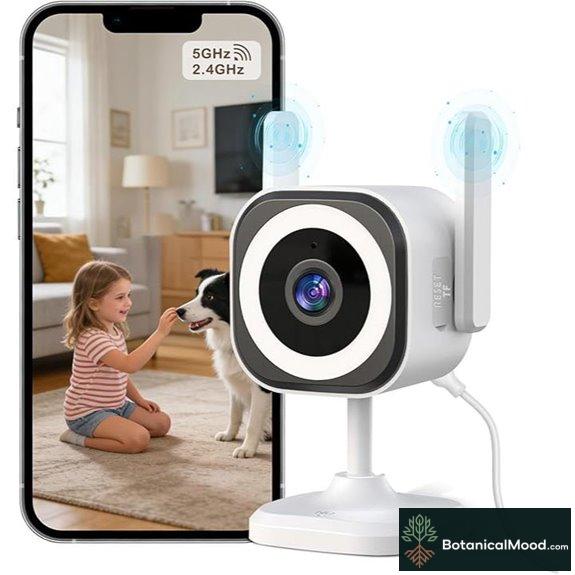 Dual-Antenna 5G WiFi Security Cameras with 2K Vision