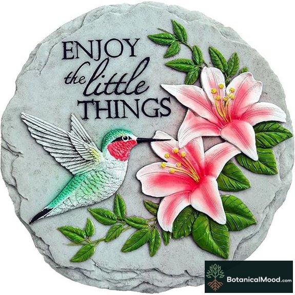 Spoontiques Hummingbird Garden Stepping Stone Decor