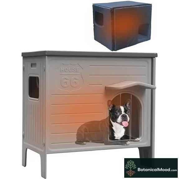 Plastic Dog House with Insulation and Elevated Floor