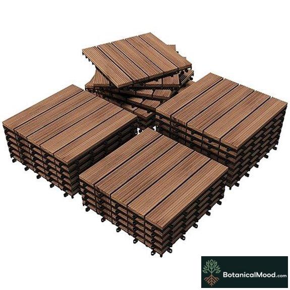 Yaheetech 27PCS Interlocking Patio Deck Tiles (12x12)