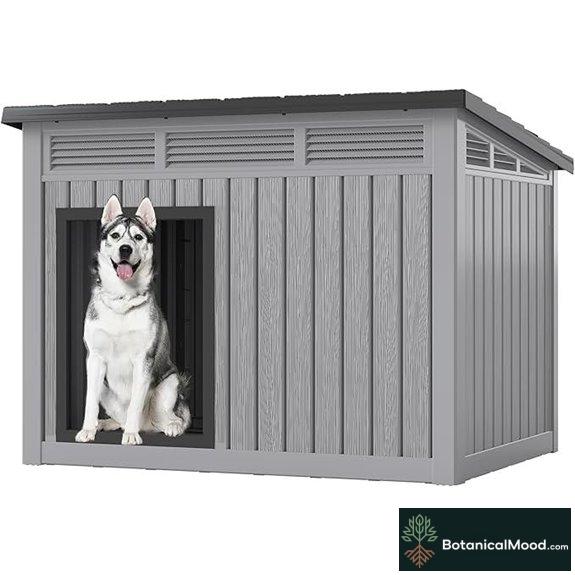 Fancyango Large Weatherproof Dog House with Removable Roof