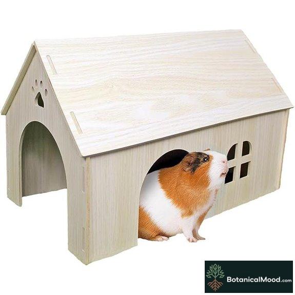 Amonk Large Wooden Guinea Pig Hideout House