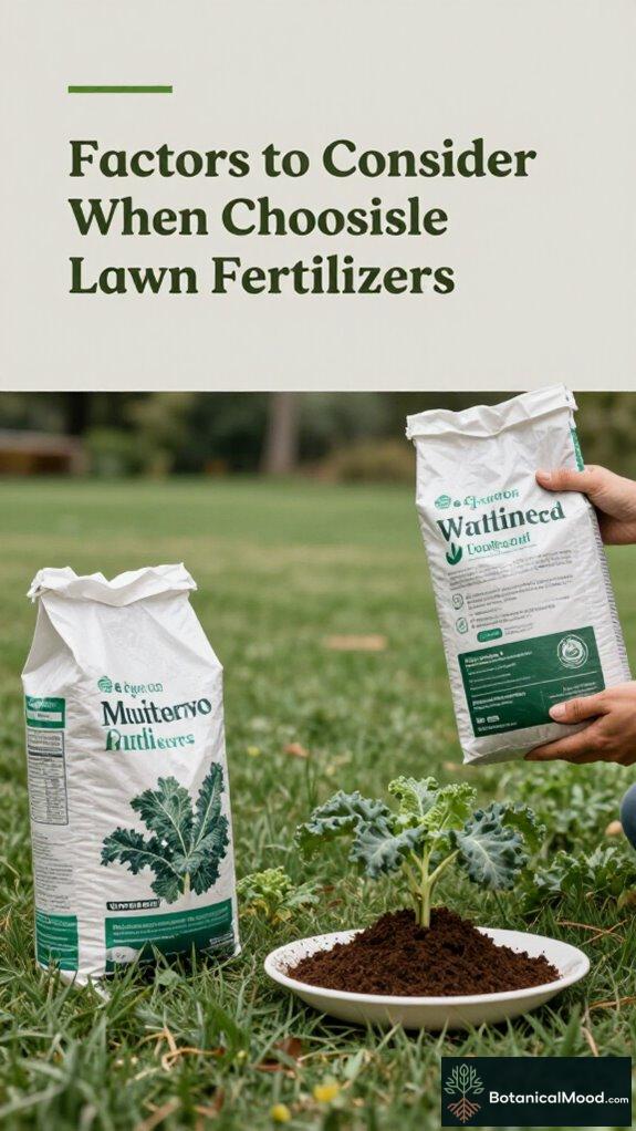 lawn fertilizer selection factors
