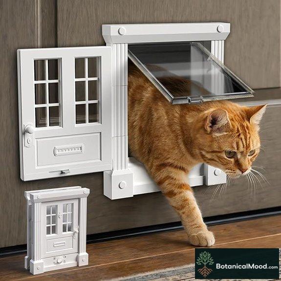 Purrfect Portal Cat Door: 4-Way Locking Magnetic Flap